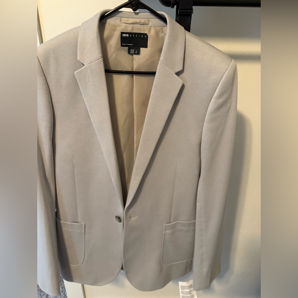 ASOS suit jacket grey Size 40 Long